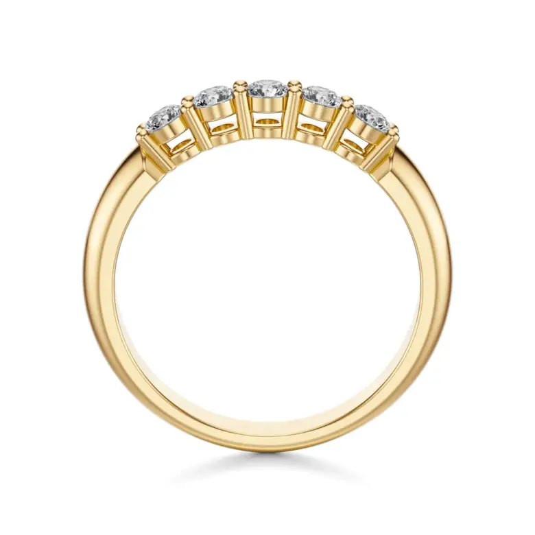 Pierścionek obrączka z diamentami